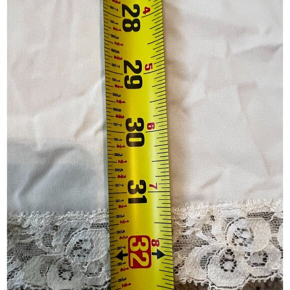 Vintage Sears White The Doesn't Slip Full Slip Lace Tall 38 - Picture 3 of 6